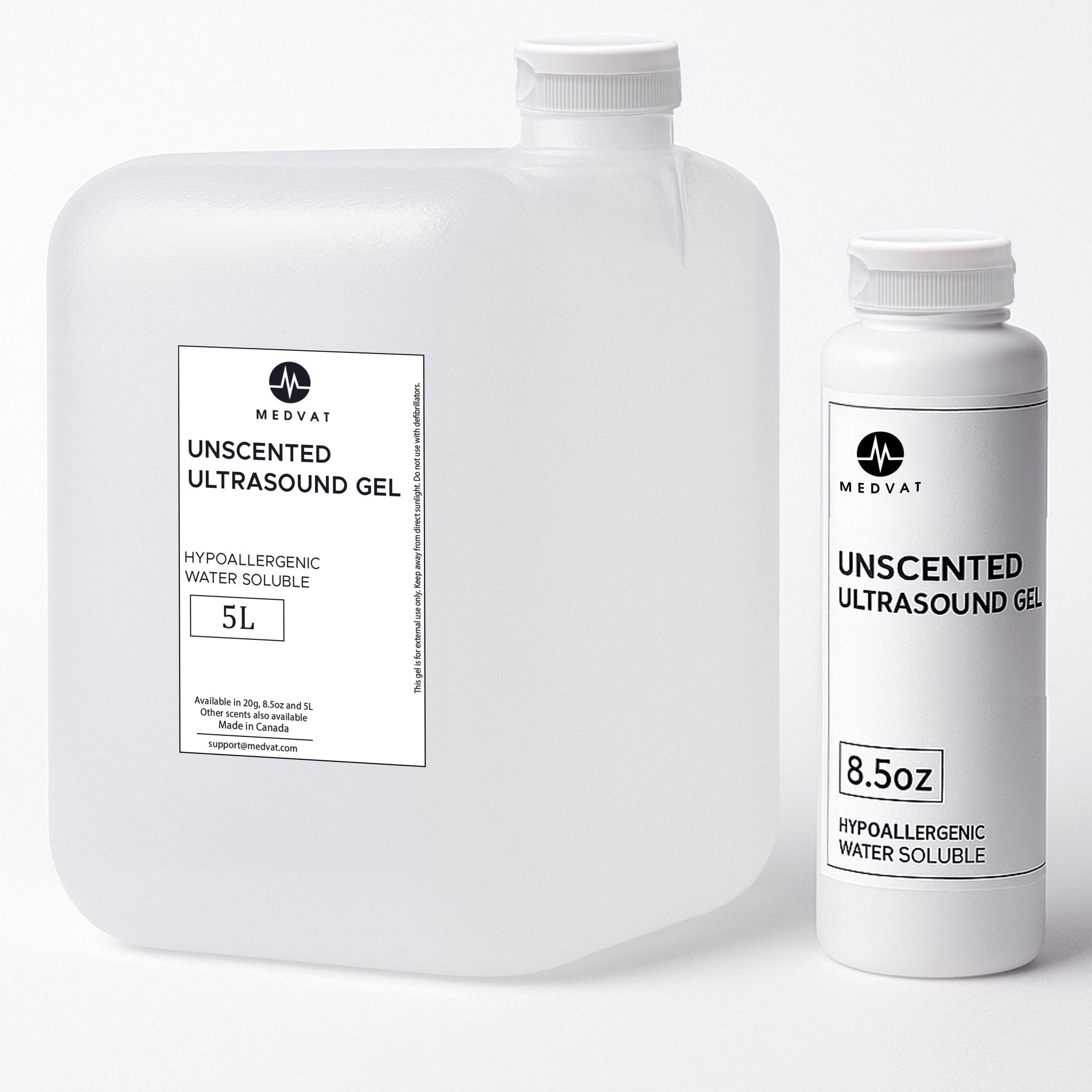Medvat Clear Unscented Ultrasound Transmission Gel - 5 Liter