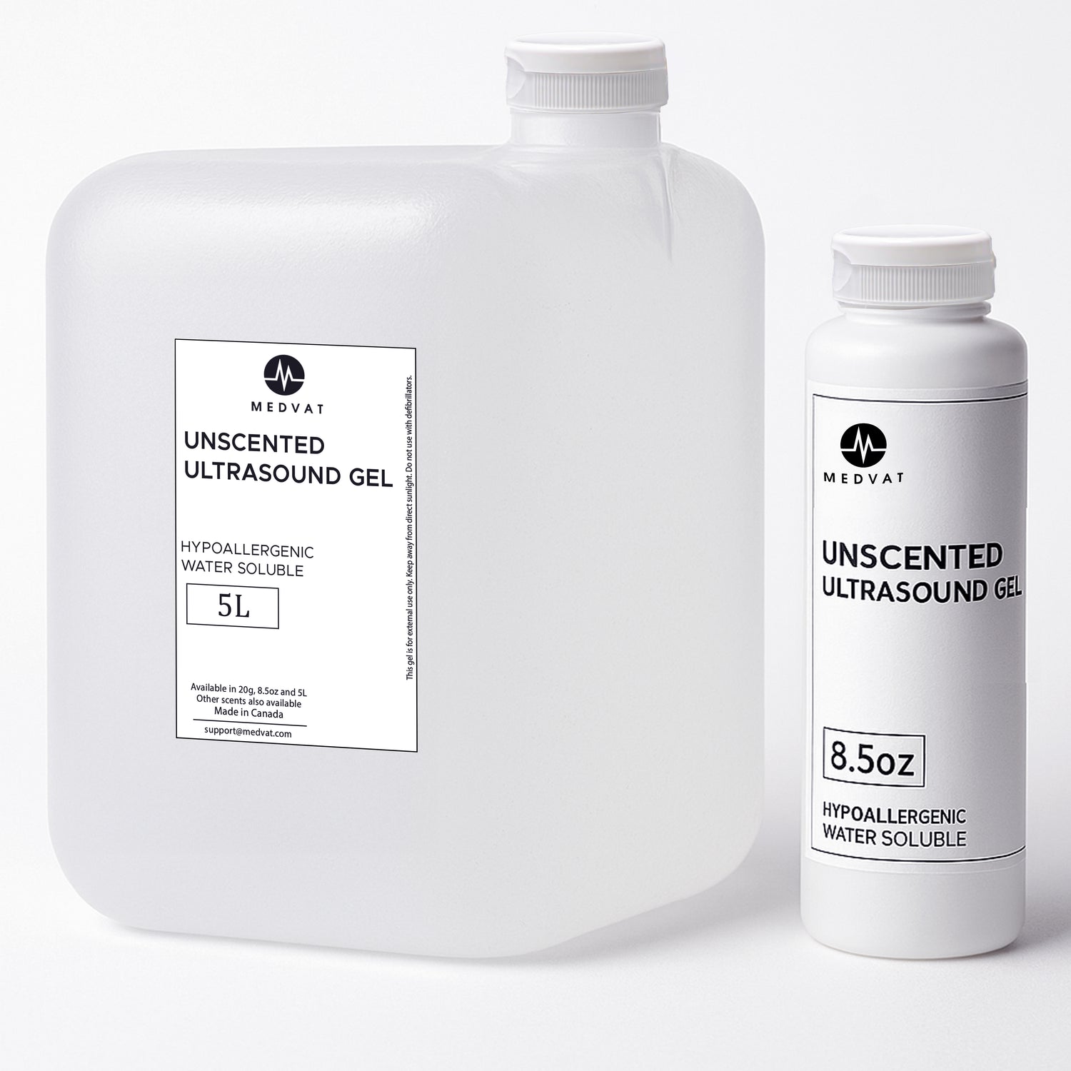 Medvat Clear Unscented Ultrasound Gel - 5 Liter