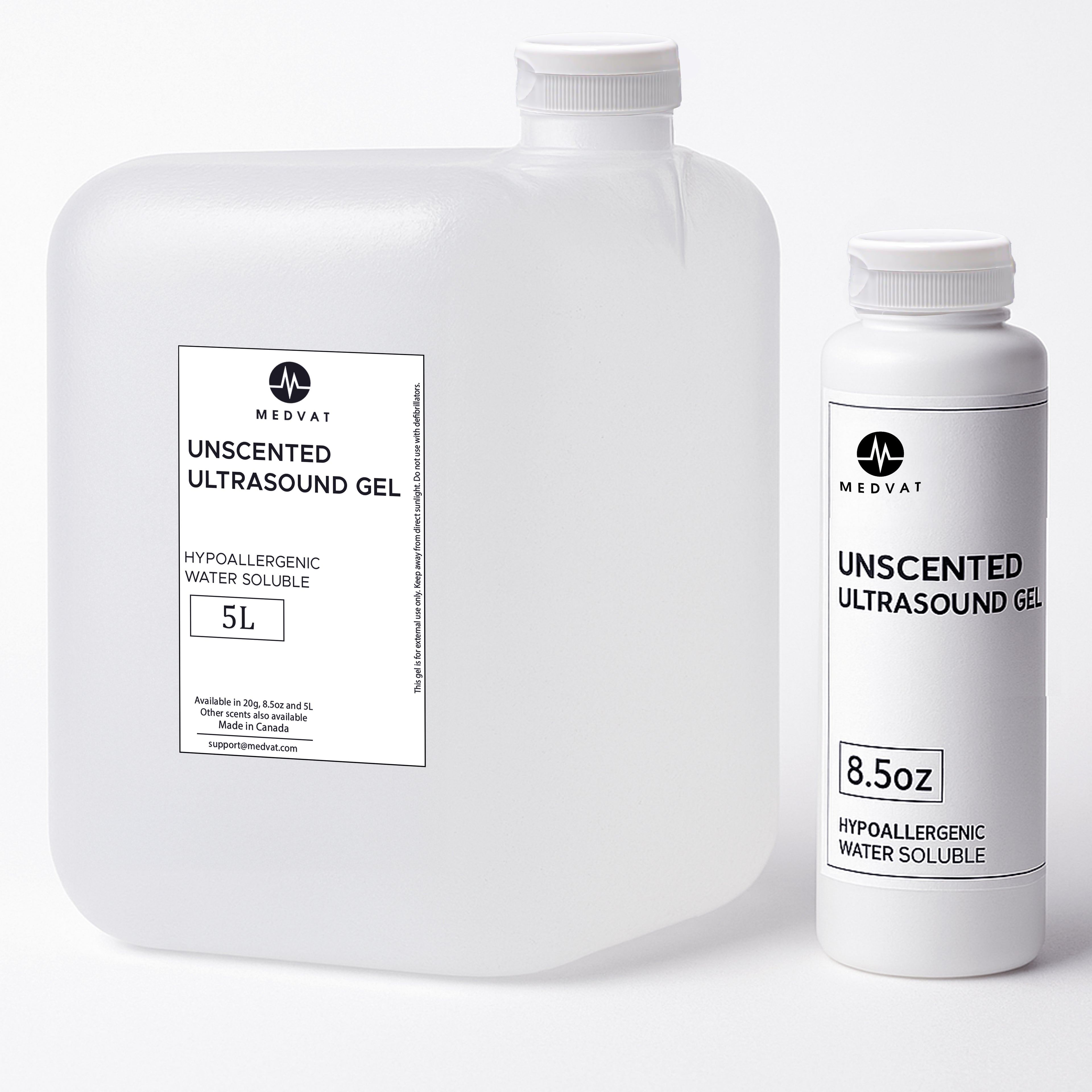 Medvat Clear Unscented Ultrasound Gel - 5 Liter