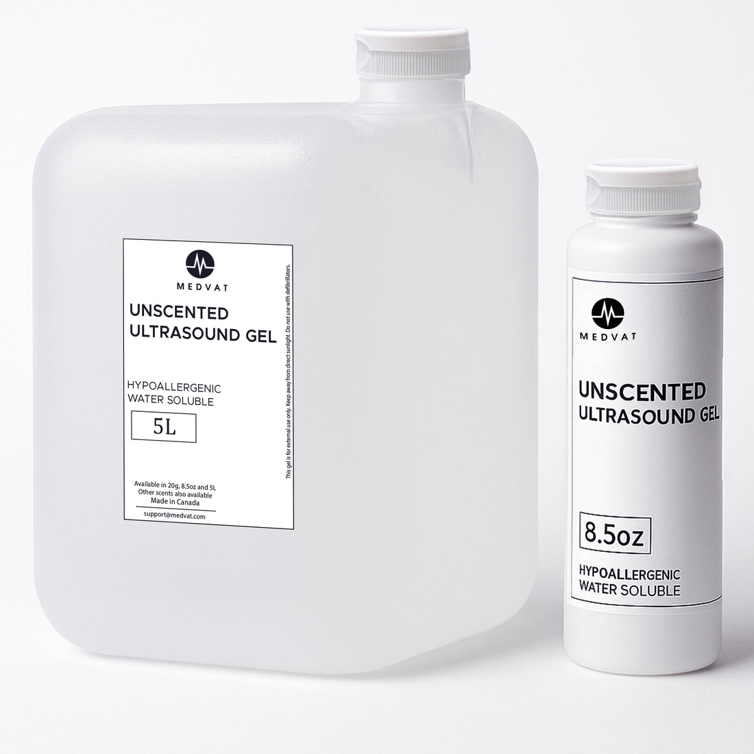 Medvat Clear Unscented Ultrasound Gel - 5 Liter