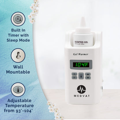 Calentador de gel con pantalla digital, temporizador incorporado y temperatura ajustable: se adapta a botellas de 8.5 oz 